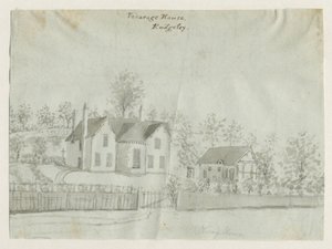 Rugeley Town - Vicarage: رسم بني داكن ، بدون تاريخ [1762-1802] (رسم)