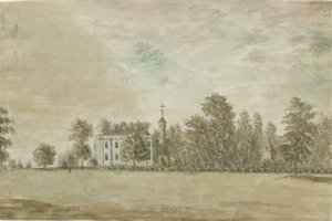 قاعة Statfold: الرسم بالألوان المائية ، بدون تاريخ [1762-1802] بواسطة ستيبينج شو
