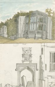 Tixall - النافذة القوطية والآثار الشائنة: الرسم بالألوان المائية ، و [1762-1802] (الرسم) بواسطة ستيبينج شو