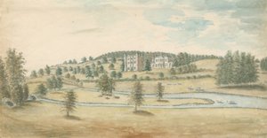 Tixall Hall and Gatehouse: رسم بالألوان المائية ، بدون تاريخ [1762-1802]