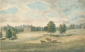 Weston-under-Lizard - Hall: لوحة ألوان مائية ، بدون تاريخ [1762-1802] بواسطة ستيبينج شو