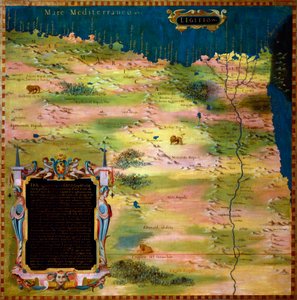 خريطة مصر بقلم ستيفانو بونسينوري (بونسنيوري) (توفي عام 1589) 1581 رسم خزانات غرفة الخرائط الجغرافية. Palazzo Vecchio ، Sala del Mappamondo فلورنسا بواسطة ستيفانو بونسينيوري