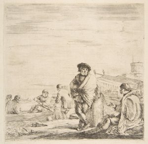 بحار دائم يتحدث إلى ليفانتين جالس ، كاليفورنيا. 1660. بواسطة ستيفانو ديلا بيلا