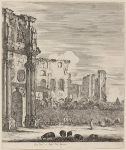 قوس قسطنطين ، 1656. بواسطة ستيفانو ديلا بيلا