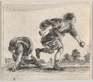 أتالانتا وهيبومينس ، من Game of Mythology Jeu de la Mythologie ، 1644.
