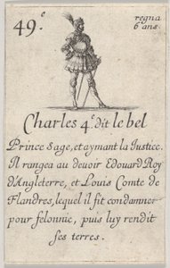 ^ Charles 4.e-it le bel Prince sage ... ، من Game of the Kings of France Jeu des Rois ... ، 1644. بواسطة ستيفانو ديلا بيلا