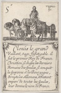 Clovis le grand Vaillant ، حكيم ... ، من Game of the Kings of France Jeu des Rois de F ... ، 1644. بواسطة ستيفانو ديلا بيلا