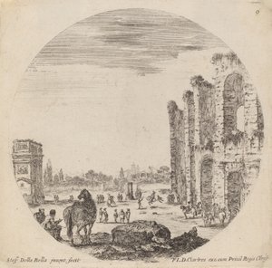 الكولوسيوم وقوس قسطنطين 1646. بواسطة ستيفانو ديلا بيلا