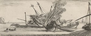Combat Naval (النقش على ورق مسدود) بواسطة ستيفانو ديلا بيلا