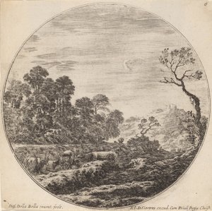 رعي الأبقار في الوادي ، 1646. بواسطة ستيفانو ديلا بيلا