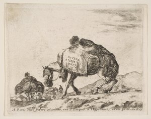 واجهة للحيوانات المختلفة: باك هورس ، كاليفورنيا. 1641. بواسطة ستيفانو ديلا بيلا