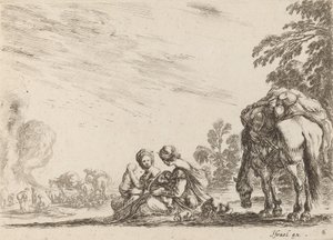 الغجر في الراحة ، 1642. بواسطة ستيفانو ديلا بيلا