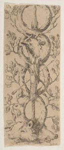 رؤساء الأيل واثنين من الخنازير في فروع Rinceaux of Oak ، كاليفورنيا. 1653. بواسطة ستيفانو ديلا بيلا