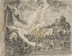 كوكب المشتري وداني ، من "لعبة الأساطير" Jeu de la Mythologie ، 1644. بواسطة ستيفانو ديلا بيلا