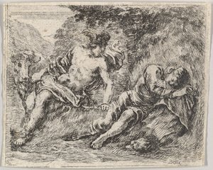 ميركوري وأرغوس ، من Game of Mythology Jeu de la Mythologie ، 1644. بواسطة ستيفانو ديلا بيلا