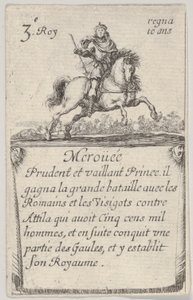 Meroüée Prudent et vaillant ... ، من Game of the Kings of France Jeu des Rois de Fran ... ، 1644. بواسطة ستيفانو ديلا بيلا