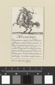 بطاقة لعب "مونوموتابا" ، ج .1620-64 (حفر) بواسطة ستيفانو ديلا بيلا