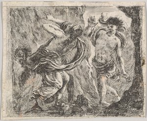 Orpheus و Eurydice ، من Game of Mythology Jeu de la Mythologie ، 1644. بواسطة ستيفانو ديلا بيلا
