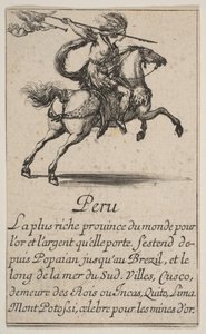بيرو ، من "لعبة الجغرافيا" لعبة الجغرافيا ، 1644. بواسطة ستيفانو ديلا بيلا