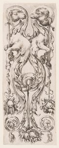 صفيحة من Ornamenti o Grottesche (زينة أو Grotesques) بواسطة ستيفانو ديلا بيلا