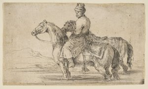 الخيول البولندية للاستحمام العريس ، كاليفورنيا. 1662. بواسطة ستيفانو ديلا بيلا