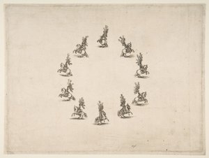 عشرة كافالييرز يشكلون دائرة ، 1652. بواسطة ستيفانو ديلا بيلا