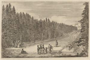 شارع النوافير ، ربما عام 1653. بواسطة ستيفانو ديلا بيلا