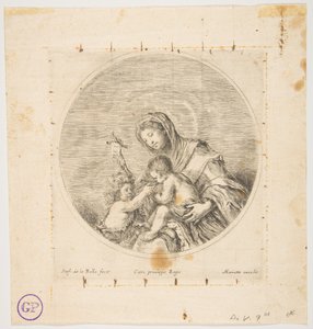 العذراء والطفل مع القديس يوحنا ، تكوين دائري ، كاليفورنيا. 1641. بواسطة ستيفانو ديلا بيلا
