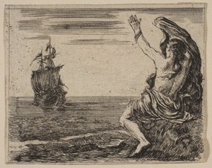 ثيسيوس وأريادن ، من "لعبة الأساطير" Jeu de la Mythologie ، 1644. بواسطة ستيفانو ديلا بيلا