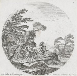 فارسان يذهبان عكس الريح مناظر طبيعية وأطلال في روما (عنوان السلسلة) Paysages et ruines de Rome (عنوان السلسلة) بواسطة ستيفانو ديلا بيلا