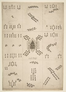 شخصيات مختلفة لباليه الحصان ، 1652. بواسطة ستيفانو ديلا بيلا