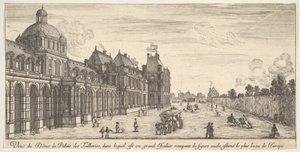 منظر لقبة قصر Tuilleries ، من مناظر مختلفة للبلاد الرائعة ... ، 1649-51. بواسطة ستيفانو ديلا بيلا