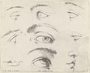 سبع عيون وفمان وأنف مبادئ الرسم (عنوان السلسلة) I Principii del disegno (عنوان المسلسل) بواسطة ستيفانو ديلا بيلا