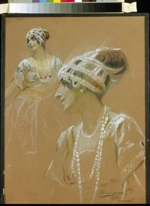 صورة لراقصة الباليه فيرا فوكينا (1886-1958). (صورة راقصة الباليه ف. فوكينا). عمل لستيبان فيودوروفيتش تشوبرينينكو (1870-؟) ، باستيل على ورق مقوى بواسطة ستيبان فيودوروفيتش تشوبرينينكو