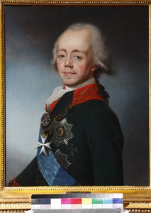 بول الأول دي روسي - صورة إمبراطور روسيا بول الأول (1754-1801) - ستيبان سيميونوفيتش شتشوكين (1762-1828). زيت على قماش ، بعد عام 1798. مجموعة خاصة
