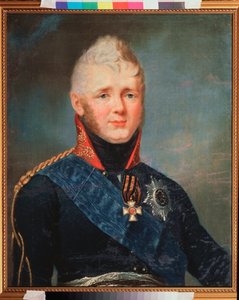 صورة للإمبراطور ألكسندر الأول ، قيصر روسيا (1777-1825). لوحة لستيبان سيميونوفيتش شتشوكين (شتشوكين) (1762-1828) ، زيت على قماش ، بعد 1805. الفن الروسي في القرن التاسع عشر. متحف الدولة الخامس تروبينين ، موسكو.