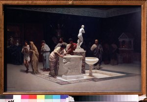 Dans le foyer des Maecena (Caius Cilnius Maecenas (ou Mecene) (مقابل 70 avant JC-8 avant JC) (In Maecenas 