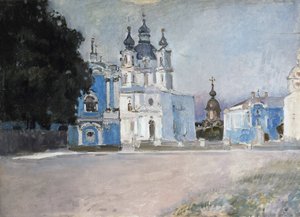 Le couvent Smolny a Saint Petersburg (دير Smolny في سانت بطرسبرغ) - رسم لستيبان بتروفيتش ياريميتش (1869-1938 / 1939) - زيت على قماش ، أوائل القرن العشرين ، الفن الروسي ، أوائل القرن العشرين - متحف الإرميتاج ، سانت بطرسبرغ بواسطة ستيبان ياريميش