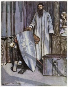 رسم توضيحي لـ Siegfried the Dragon-Slayer (لون ليثو) بواسطة ستيفن ريد