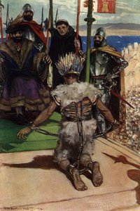 سجن مونتيزوما الثاني على يد هيرنان كورتيس في عام 1519 بواسطة ستيفن ريد