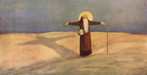 القديس أنتوني في الصحراء (لون ليثو) بواسطة ستيفن ريد