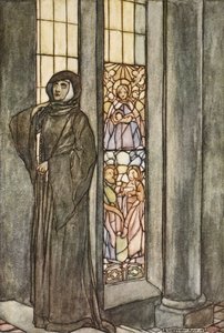 سمعت أن اسمها يُنادى مرارًا وتكرارًا ، وهو رسم توضيحي من `` The High Deeds of Finn ، وغيرها من رومانسيات بارديك في أيرلندا القديمة 