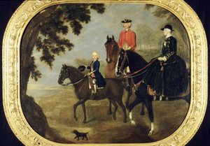 Sir George Hampton and Family, c.1738 (oil on panel)