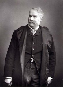 السير ويليام شوينك جيلبرت (1836-1911) ، كاتب مسرحي ، صورة شخصية (صورة بالأبيض والأسود)