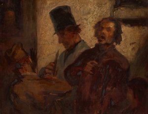 موسيقيو الشوارع ، ج. 1855. بواسطة نمط هونوريه فيكتورين دومير.