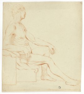 ذكر عاري أكاديمي جالس أكاديمي بواسطة أسلوب جاك لويس ديفيد