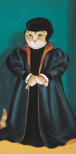 رسم توضيحي من Cats Galore! خلاصة وافية للقطط المثقفة (نشر عام 2015) بواسطة سوزان هربرت