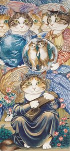 رسم توضيحي من Cats Galore! خلاصة وافية للقطط المثقفة (نشر عام 2015)