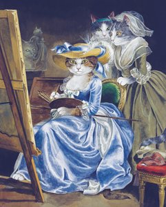 رسم توضيحي من Cats Galore! خلاصة وافية للقطط المثقفة (نشر عام 2015)