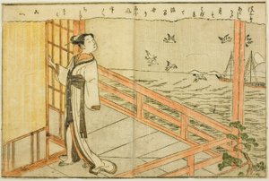 توضيح من صفحتين من المجلد. 2 من "كتاب صور الربيع البروكار (Ehon haru no nishiki)" بواسطة سوزوكي هارونوبو
